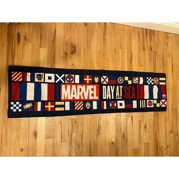 Marvel day at sea fabric banner 56 x 16 - Picture 1 of 1